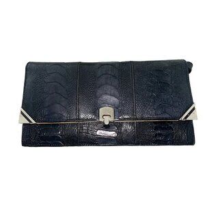 Bushman Gift Shop Cape Town Vintage Shoulder Bag Clutch Black Exotic Skin